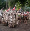 Vanuatu - Dancers, some covered with leaves, Ambrym Island - photo by B.Cain