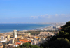 Algiers / Alger - Algeria: Sofitel, National Library and experimental garden (parc du Hamma) - Hussein Dey beach in the background - panorama | Sofitel, Bibliothque nationale et le Jardin d'essai - plage de Hussein Dey au fond - vue panoramique - photo by M.Torres