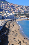 Alger - Algrie: plage Rmila / Nelson et l'Avenue Commandant Abderahmana Mira, depuis pointe El-Kettani - Bab-el-Oued - photo par M.Torres