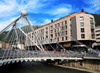 Andorra la Vella, Andorra: Pont de Pars - Cable-stayed bridge over the Gran Valira river - opened in 2006 by the head of the government, Albert Pintat Santolria - Avinguda del Consell d'Europa - civil engineering by Carlos Fernndez Casado - photo by M.Torres