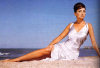 Mehriban Aliyeva, first lady of Azerbaijan, glamour photo - beach