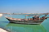 Muharraq, Muharraq Island, Bahrain: idle dhow along Khalifa Al-Khabeer Highway - photo by M.Torres