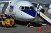 El Alto, La Paz department, Bolivia: La Paz El Alto International Airport - LPB - nose view of a BAE 146-200A of TAM - Transporte Areo Militar, the Bolivian Military Airline - FAB-103 - photo by M.Torres