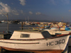 Nesebar: white boat and the harbour (photo by J.Kaman)