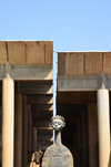 Ouagadougou, Burkina Faso: sculpture at the entrance to the Central Market / March Central - Kadiogo avenue - photo by M.Torres