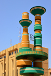 Ouagadougou, Burkina Faso: film makers roundabout / Rond-point des Cineastes - cinema reels sculpture - celebrates african cinema - photo by M.Torres