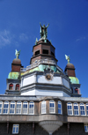 Montreal, Quebec, Canada: Notre-Dame-de-Bon-Secours chapel - rear view, overlooking the old harbour - built by Joseph Morin - borough of Ville-Marie - Vieux-Montral - photo by M.Torres