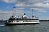 Toronto, Ontario, Canada: ferry to Toronto islands - the Sam McBride - double deck, double ended, diesel screw passenger ferry - photo by M.Torres