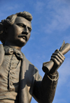 Winnipeg, Manitoba, Canada: statue of Louis A. Riel - a founder of the province of Manitoba, and leader of the Mtis people of the Canadian prairies - sculptor Miguel Joyal - south grounds of the Legislative Building - photo by M.Torres