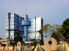 Brazzaville, Congo: garden and building housing the Ministry of Hydrocarbons (the Oil Ministry) and the Ministry of Mines and Geology - Place de la Rpublique (Ministre des Hydrocarbures at Ministre des Mines et de la Gologie - immeuble Mines et Energie) - photo by M.Torres