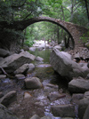 Corsica - Gorges de Spelunca: Zaglia Genoese stone bridge / Pont de Zaglia  (Corse du Sud) - pont gnois (photo by J.Kaman)