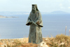 Crete, Greece - Preveli,  Rethimno prefecture: WWII memorial - the clegy in arms - photo by A.Dnieprowsky  
