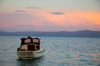 Croatia - Brac island - Bol: boat - looking south towards Hvar island - photo by P.Gustafson