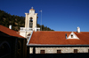 Kykkos Monastery - Troodos mountains, Nicosia district, Cyprus: courtyard and bell tower - photo by A.Ferrari