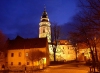 Czech Republic - Cesky Krumlov  (Southern Bohemia - Jihocesk - Budejovick kraj): castle - nocturnal - photo by J.Kaman