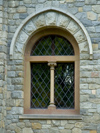 Czech Republic - Benesov / Beneschau (Central Bohemia - Stredocesk kraj): Konopite castle - window (photo by P.Gustafson)