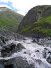 Russia - Dagestan - Tsumada rayon: turrent on the slope (photo by G.Khalilullaev)