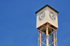 Monte Cristi, Dominican Republic: Public clock, facing the four cardinal directions - Plaza Duarte - photo by M.Torres