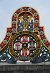 London: invicta - London Chatham and Dover Railway sign - remains of the old Blackfriars Railway Bridge - photo by M.Torres