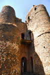 Gondar, Amhara Region, Ethiopia: Royal Enclosure - Iyasu palace - towers on the northeastern side - photo by M.Torres