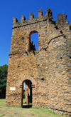 Gondar, Amhara Region, Ethiopia: Royal Enclosure - Fasiladas' Archive or Chancellery - ruined tower - photo by M.Torres