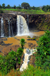 Blue Nile Falls - Tis Issat, Amhara, Ethiopia: two steps of basalt - photo by M.Torres