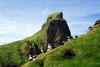 Mykines island, Faroes: cliff and puffins - photo by A.Ferrari