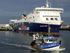 Le Havre, Seine-Maritime, Haute-Normandie, France: Norman Voyager, LD lines, Channel Ferry and fishing boat - photo by A.Bartel