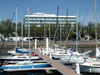 Le Havre, Seine-Maritime, Haute-Normandie, France: Novotel from the Yacht Harbour - Cours Lafayette and yachts in the marina - Normandy - photo by A.Bartel