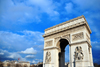 Paris, France: Arc de Triomphe - Place Charles de Gaulle, ex-toile - inspired by the Roman Arch of Titus - centre of a dodecagonal configuration of twelve radiating avenues - Axe historique - photo by M.Torres