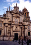 Galicia / Galiza - Celanova (Orense province): Monastery of San Salvador de Celanova - founded by San Rosendo in 936 - church faade - Fachada do mosteiro de San Salvador de Celanova - photo by M.Torres