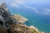 Gibraltar: ridge and Eastern slope of the Rock, above the Great Gibraltar Sand Dune and Catalan Bay - Upper Rock Nature reserve - photo by M.Torres