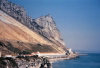 Gibraltar: the beach on Catalan bay, under the water catchment area (photo by Miguel Torres)