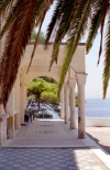 Greece - Koroni (Peloponnese): porch of former mosque - photo by T.Marshall