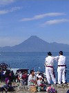 Guatemala - Lake Atitlan: gazing at the San Pedro volcano / lago Atitlan (photographer: Hector Roldn)