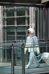 Hong Kong: taikonaut walking in Cheung Kong Park - photo by M.Torres