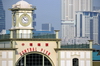 Hong Kong: Central Ferry Piers - clock tower on the terminal building, Central - photo by M.Torres