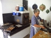 Hungary / Ungarn / Magyarorszg - Szentendre: woman making gingerbread in an old-style kitchen - Hungarian Open-Air Ethnographical Museum / Magyar Szabadteri Neprajzi Muzeum (photo by J.Kaman)