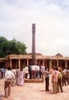 Delhi (Shahjahanabad): wishful column at the Quwwatu'l Islam Mosque - inside Tomar fortress