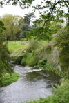 Ireland - Birr: Birr Castle - wrought-iron suspension bridge from 1820 - photo by N.Keegan