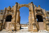 Jerash - Jordan: South gate with characteristic carved acanthus-leaf decoration - Roman city of Gerasa - photo by M.Torres