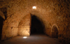 Ajlun - Jordan: Ajlun castle - vaulted room with skylight - photo by M.Torres