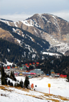 Kazakhstan - Chimbulak ski-resort, Almaty: the resort seen from the end of the first stage of the the ski lift - photo by M.Torres