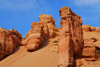 Kazakhstan, Charyn Canyon: Valley of the Castles - fantastic rocks shaped through centuries of wind, sun, and water - photo by M.Torres