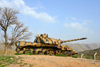 Shera Swars, Kurdistan, Iraq: side view of a wrecked Iraqi army T-55 tanks, destroyed in combat by the Kurdish Peshmerga forces in a battle in 1991 - photo by M.Torres