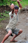 Soanierana Ivongo, Analanjirofo, Toamasina Province, Madagascar: the local martial arts expert... minus a few teeth - photo by M.Torres