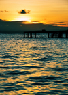 Vohilava, le Sainte Marie / Nosy Boraha, Analanjirofo region, Toamasina province, Madagascar: jetty at sunset - photo by M.Torres