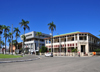 Toamasina / Tamatave, Madagascar: the Tresury and Foiben'i Madagasikara Bank on Independence avenue - photo by M.Torres