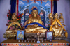 Gobi desert, southern Mongolia: statues inside a Buddhist temple, Ongiin Khiid - photo by A.Ferrari