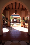 Pemba / Porto Amlia, Cabo Delgado, Mozambique / Moambique: Pemba Beach hotel and spa - imposing archways / arcadas - photo by F.Rigaud